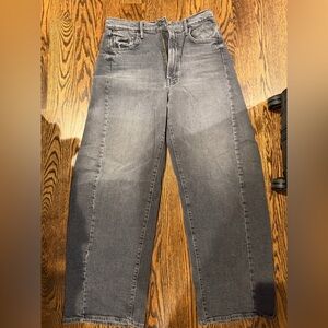 MOTHER Grey Barrel Jeans
